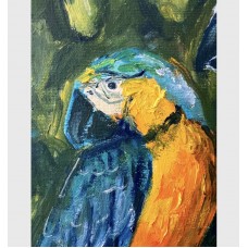 “Love Parrots”  oil painting on canvas 30*40 cm 